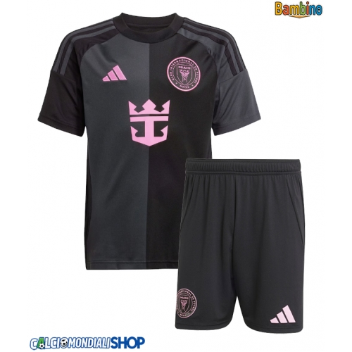 Maglie da calcio Inter Miami Seconda Maglia Bambino 2025-26 Manica Corta + Pantaloni corti)